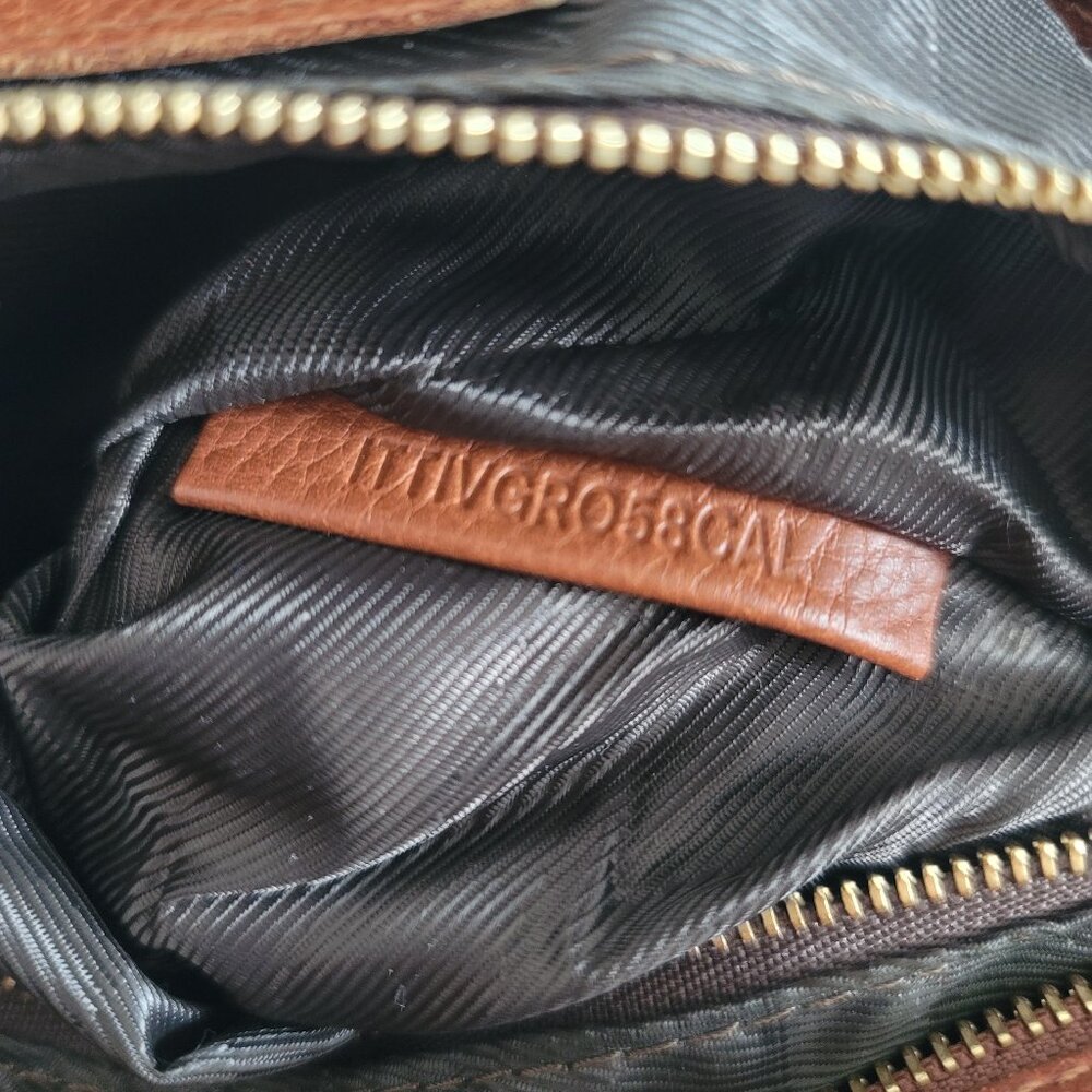 Authentic Burberry Brown Quilted House Check Fabric Tote - Picture 9 of 11